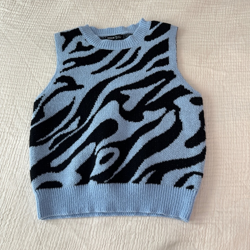 Zebra Sweater Vest